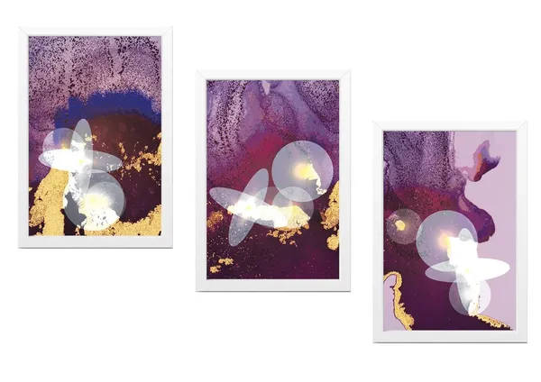 White__Abstract_Hd_Print_Painting_Set_Of_3_With_Frame_|_For_Home,_Living_Room_Gallery_&_Office,_White_Frame,_Size_-_13.50_X_19.50_Inch,_Sf456