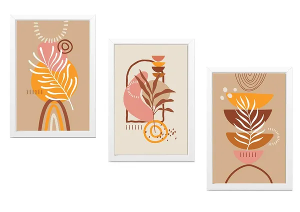 White__Abstract_Hd_Print_Painting_Set_Of_3_With_Frame_|_For_Home,_Living_Room_Gallery_&_Office,_White_Frame,_Size_-_13.50_X_19.50_Inch,_Sf457