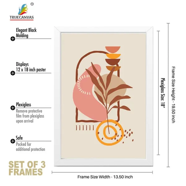 White__Abstract_Hd_Print_Painting_Set_Of_3_With_Frame_|_For_Home,_Living_Room_Gallery_&_Office,_White_Frame,_Size_-_13.50_X_19.50_Inch,_Sf457