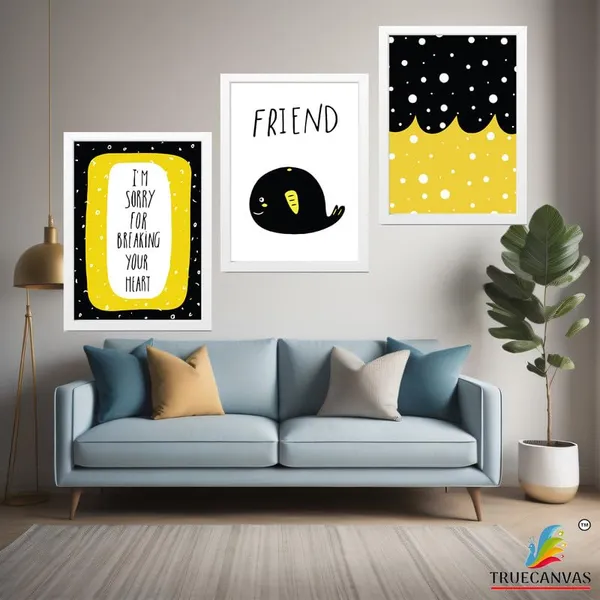 White__Abstract_Hd_Print_Painting_Set_Of_3_With_Frame_|_For_Home,_Living_Room_Gallery_&_Office,_White_Frame,_Size_-_13.50_X_19.50_Inch,_Sf464