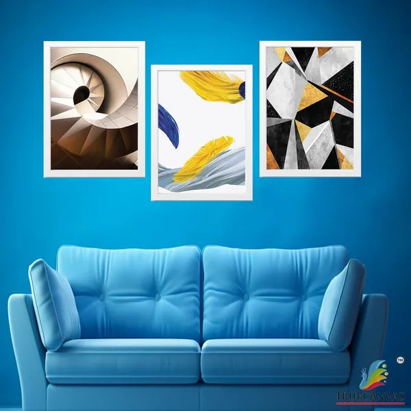 White__Abstract_Hd_Print_Painting_Set_Of_3_With_Frame_|_For_Home,_Living_Room_Gallery_&_Office,_White_Frame,_Size_-_13.50_X_19.50_Inch,_Sf466