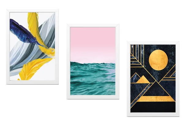 White__Abstract_Hd_Print_Painting_Set_Of_3_With_Frame_|_For_Home,_Living_Room_Gallery_&_Office,_White_Frame,_Size_-_13.50_X_19.50_Inch,_Sf467