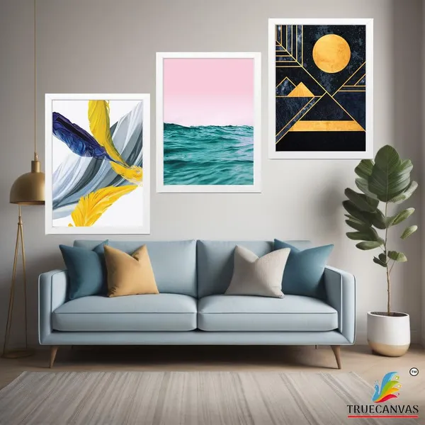 White__Abstract_Hd_Print_Painting_Set_Of_3_With_Frame_|_For_Home,_Living_Room_Gallery_&_Office,_White_Frame,_Size_-_13.50_X_19.50_Inch,_Sf467