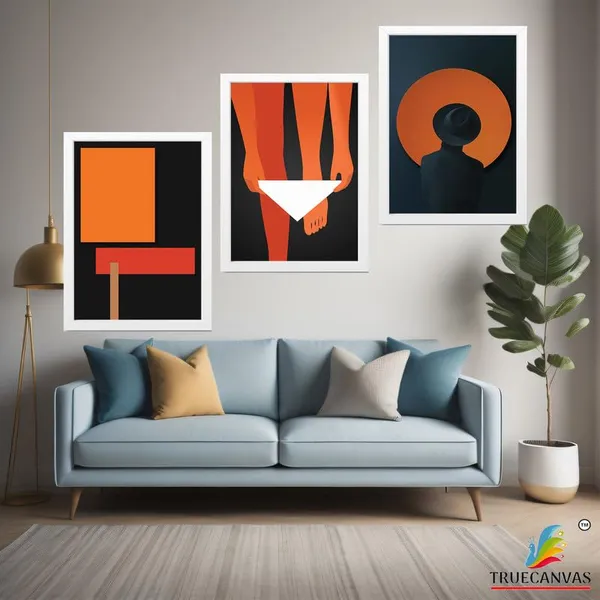 White__Abstract_Hd_Print_Painting_Set_Of_3_With_Frame_|_For_Home,_Living_Room_Gallery_&_Office,_White_Frame,_Size_-_13.50_X_19.50_Inch,_Sf468