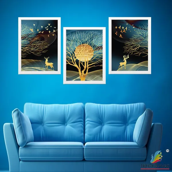 White__Abstract_Hd_Print_Painting_Set_Of_3_With_Frame_|_For_Home,_Living_Room_Gallery_&_Office,_White_Frame,_Size_-_13.50_X_19.50_Inch,_Sf470
