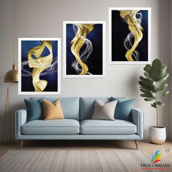 White__Abstract_Hd_Print_Painting_Set_Of_3_With_Frame_|_For_Home,_Living_Room_Gallery_&_Office,_White_Frame,_Size_-_13.50_X_19.50_Inch,_Sf471