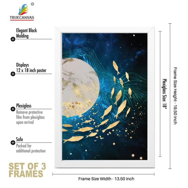 White__Abstract_Hd_Print_Painting_Set_Of_3_With_Frame_|_For_Home,_Living_Room_Gallery_&_Office,_White_Frame,_Size_-_13.50_X_19.50_Inch,_Sf472