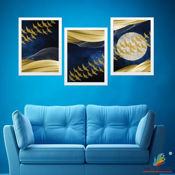 White__Abstract_Hd_Print_Painting_Set_Of_3_With_Frame_|_For_Home,_Living_Room_Gallery_&_Office,_White_Frame,_Size_-_13.50_X_19.50_Inch,_Sf474