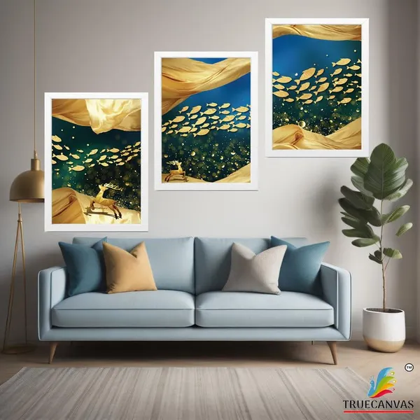 White__Abstract_Hd_Print_Painting_Set_Of_3_With_Frame_|_For_Home,_Living_Room_Gallery_&_Office,_White_Frame,_Size_-_13.50_X_19.50_Inch,_Sf475