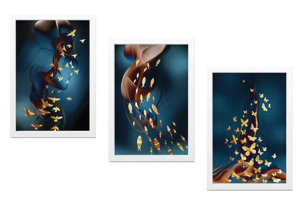White__Abstract_Hd_Print_Painting_Set_Of_3_With_Frame_|_For_Home,_Living_Room_Gallery_&_Office,_White_Frame,_Size_-_13.50_X_19.50_Inch,_Sf477