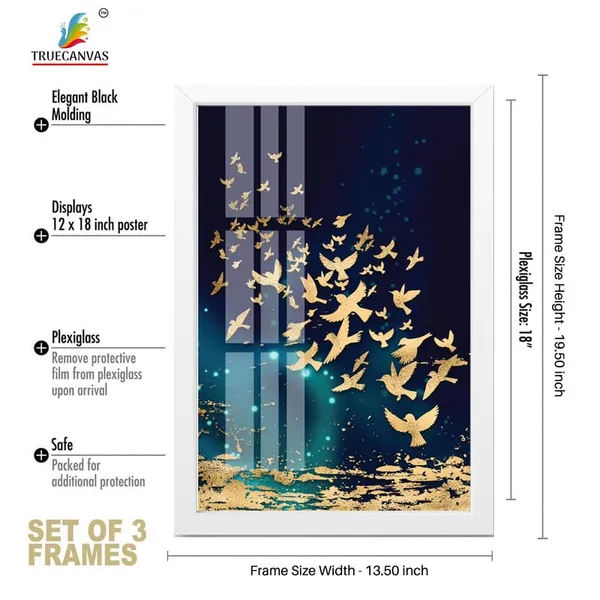 Multicolor_Abstract_Hd_Print_Painting_Set_Of_3_With_Frame_|_For_Home,_Living_Room_Gallery_&_Office,_White_Frame,_Size_-_13.50_X_19.50_Inch,_Sf480