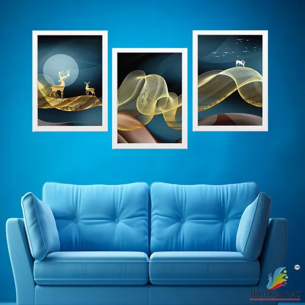 White__Abstract_Hd_Print_Painting_Set_Of_3_With_Frame_|_For_Home,_Living_Room_Gallery_&_Office,_White_Frame,_Size_-_13.50_X_19.50_Inch,_Sf481