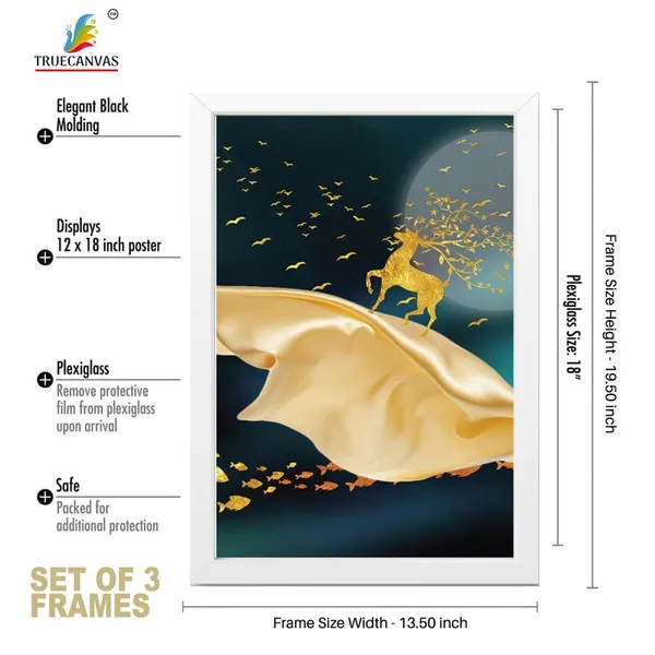 White__Abstract_Hd_Print_Painting_Set_Of_3_With_Frame_|_For_Home,_Living_Room_Gallery_&_Office,_White_Frame,_Size_-_13.50_X_19.50_Inch,_Sf483