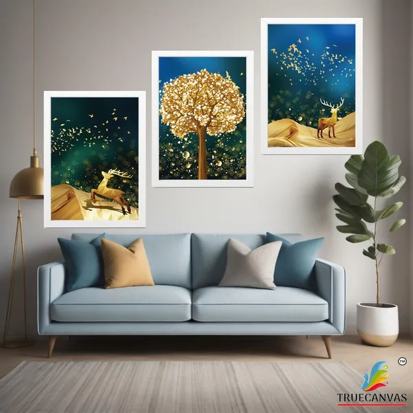 White__Abstract_Hd_Print_Painting_Set_Of_3_With_Frame_|_For_Home,_Living_Room_Gallery_&_Office,_White_Frame,_Size_-_13.50_X_19.50_Inch,_Sf485