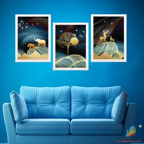 White__Abstract_Hd_Print_Painting_Set_Of_3_With_Frame_|_For_Home,_Living_Room_Gallery_&_Office,_White_Frame,_Size_-_13.50_X_19.50_Inch,_Sf486