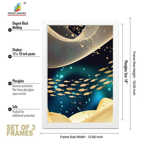 White__Abstract_Hd_Print_Painting_Set_Of_3_With_Frame_|_For_Home,_Living_Room_Gallery_&_Office,_White_Frame,_Size_-_13.50_X_19.50_Inch,_Sf487