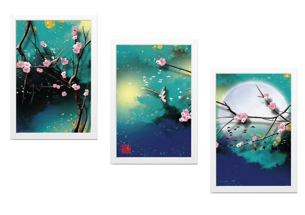 White__Abstract_Hd_Print_Painting_Set_Of_3_With_Frame_|_For_Home,_Living_Room_Gallery_&_Office,_White_Frame,_Size_-_13.50_X_19.50_Inch,_Sf489