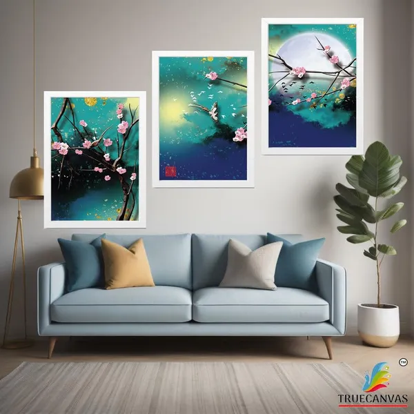 White__Abstract_Hd_Print_Painting_Set_Of_3_With_Frame_|_For_Home,_Living_Room_Gallery_&_Office,_White_Frame,_Size_-_13.50_X_19.50_Inch,_Sf489