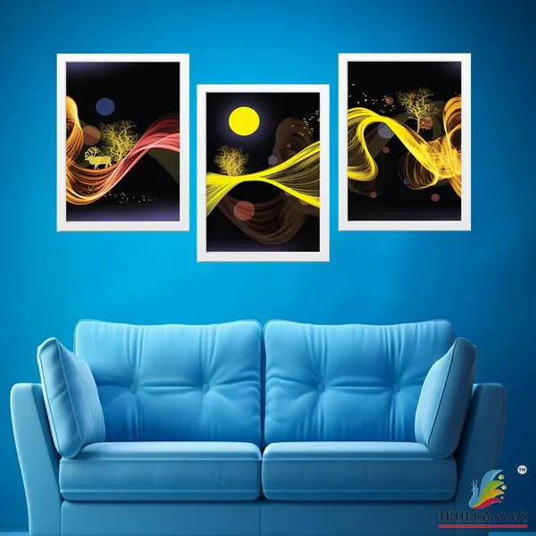 White__Abstract_Hd_Print_Painting_Set_Of_3_With_Frame_|_For_Home,_Living_Room_Gallery_&_Office,_White_Frame,_Size_-_13.50_X_19.50_Inch,_Sf499