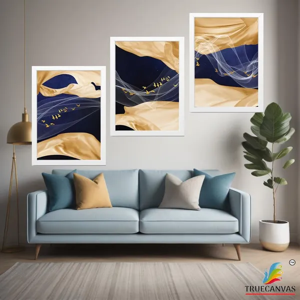 White__Abstract_Hd_Print_Painting_Set_Of_3_With_Frame_|_For_Home,_Living_Room_Gallery_&_Office,_White_Frame,_Size_-_13.50_X_19.50_Inch,_Sf501