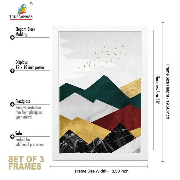White__Abstract_Hd_Print_Painting_Set_Of_3_With_Frame_|_For_Home,_Living_Room_Gallery_&_Office,_White_Frame,_Size_-_13.50_X_19.50_Inch,_Sf502