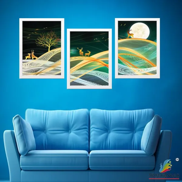 White__Abstract_Hd_Print_Painting_Set_Of_3_With_Frame_|_For_Home,_Living_Room_Gallery_&_Office,_White_Frame,_Size_-_13.50_X_19.50_Inch,_Sf504