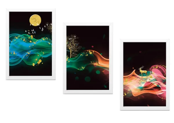 White__Abstract_Hd_Print_Painting_Set_Of_3_With_Frame_|_For_Home,_Living_Room_Gallery_&_Office,_White_Frame,_Size_-_13.50_X_19.50_Inch,_Sf506