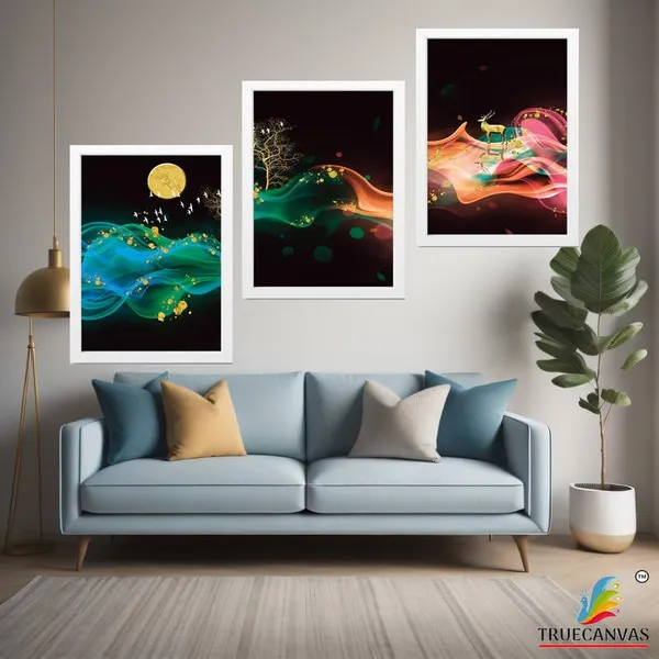 White__Abstract_Hd_Print_Painting_Set_Of_3_With_Frame_|_For_Home,_Living_Room_Gallery_&_Office,_White_Frame,_Size_-_13.50_X_19.50_Inch,_Sf506