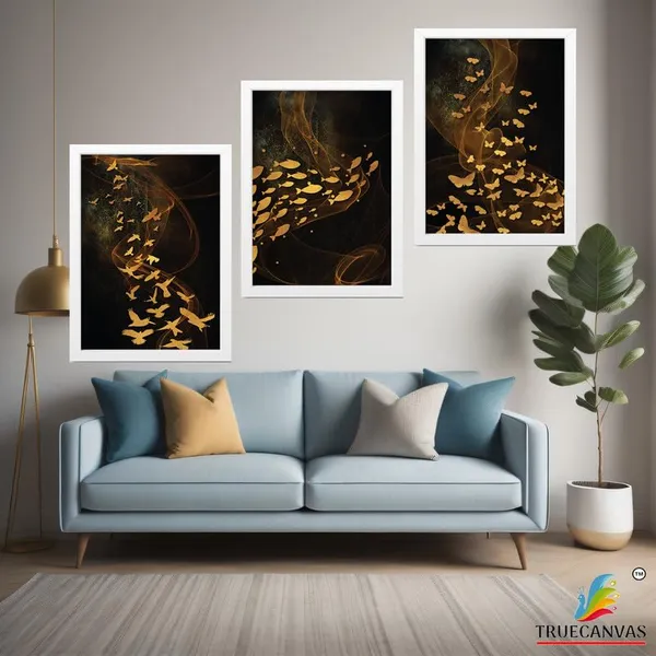 White__Abstract_Hd_Print_Painting_Set_Of_3_With_Frame_|_For_Home,_Living_Room_Gallery_&_Office,_White_Frame,_Size_-_13.50_X_19.50_Inch,_Sf507