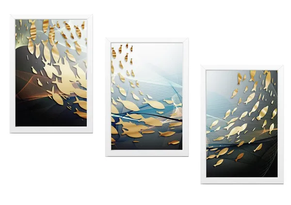 White__Abstract_Hd_Print_Painting_Set_Of_3_With_Frame_|_For_Home,_Living_Room_Gallery_&_Office,_White_Frame,_Size_-_13.50_X_19.50_Inch,_Sf510