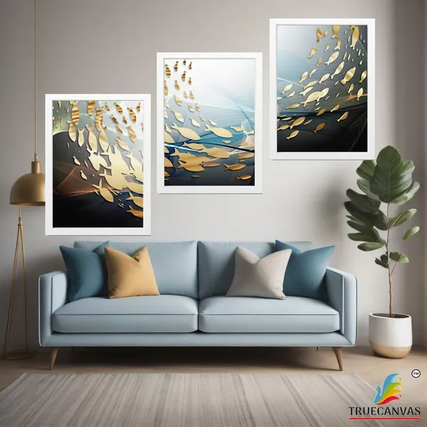 White__Abstract_Hd_Print_Painting_Set_Of_3_With_Frame_|_For_Home,_Living_Room_Gallery_&_Office,_White_Frame,_Size_-_13.50_X_19.50_Inch,_Sf510