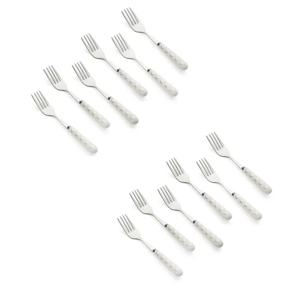 Set_Of_12_Pink_Rose_Stainless_Steel_Floral_Small_Fork