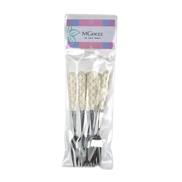 Set_Of_12_Pink_Rose_Stainless_Steel_Floral_Small_Fork