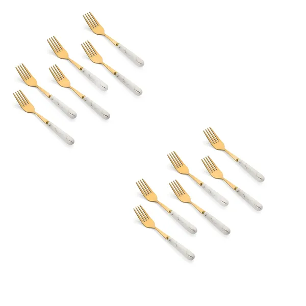 Set_Of_12_Abstract_White_Stainless_Steel_Small_Fork