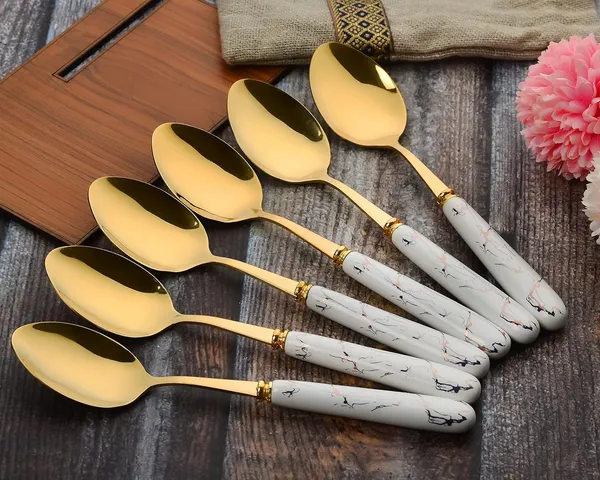Abstract_White_Stainless_Steel_Golden_Spoon_Set_Of_12