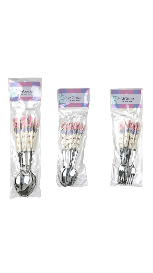 Set_Of_18_Pink_Rose_Stainless_Steel_Spoon