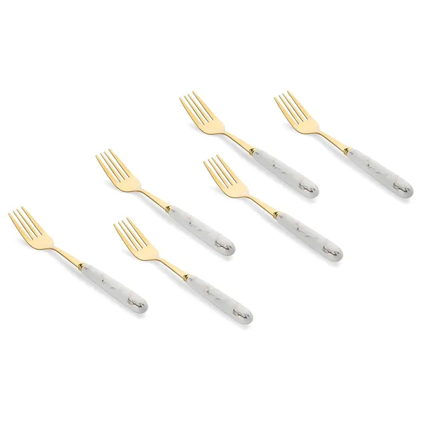 Set_Of_6_Abstract_Golden_White_Stainless_Steel__Big_Fork