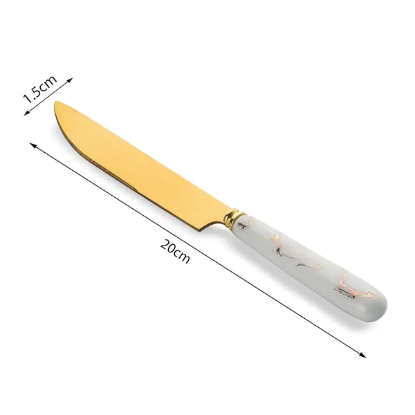 Set_Of_6_Abstract_White_Stainless_Steel_Golden_Knife