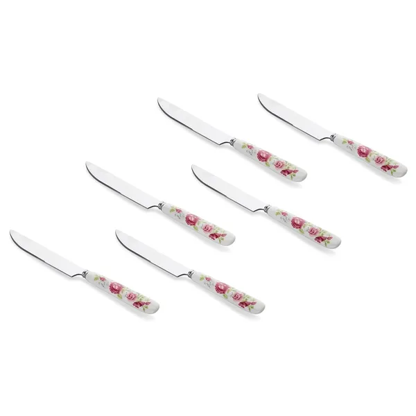Set_Of_6_Pink_Rose_Stainless_Steel_Knife
