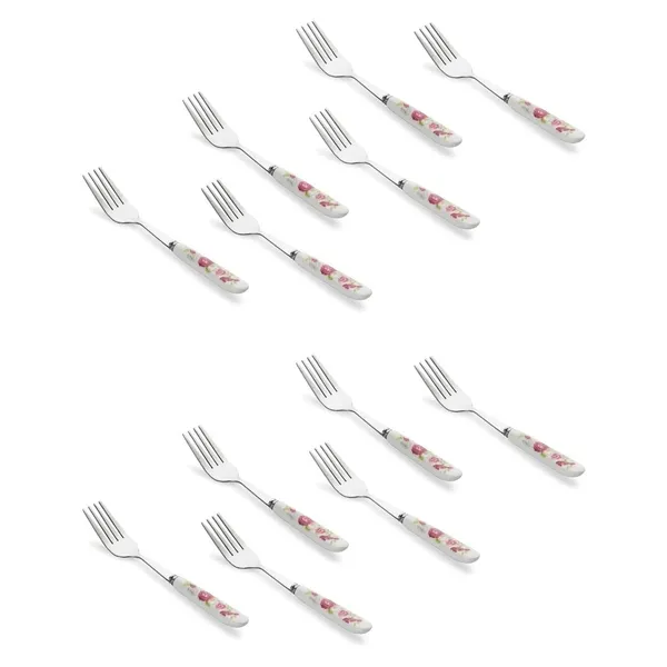 Set_Of_12_Pink_Rose_Stainless_Steel_Big_Fork