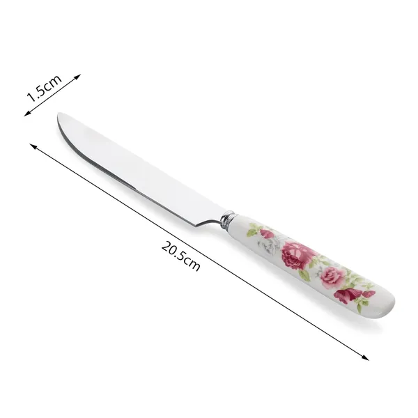Set_Of_12_Pink_Rose_Silver_Stainless_Steel_Knife