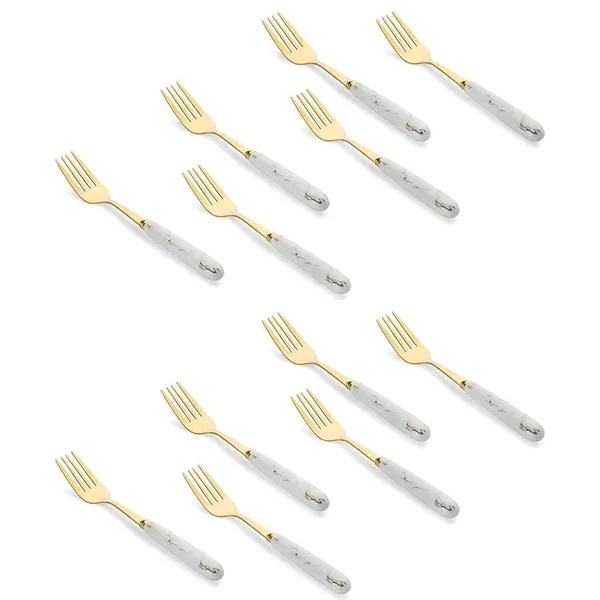 Set_Of_12_Abstract_White_Stainless_Steel_Big_Fork