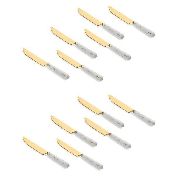 Set_Of_12_Abstract_White_Stainless_Steel_Golden_Big_Knife