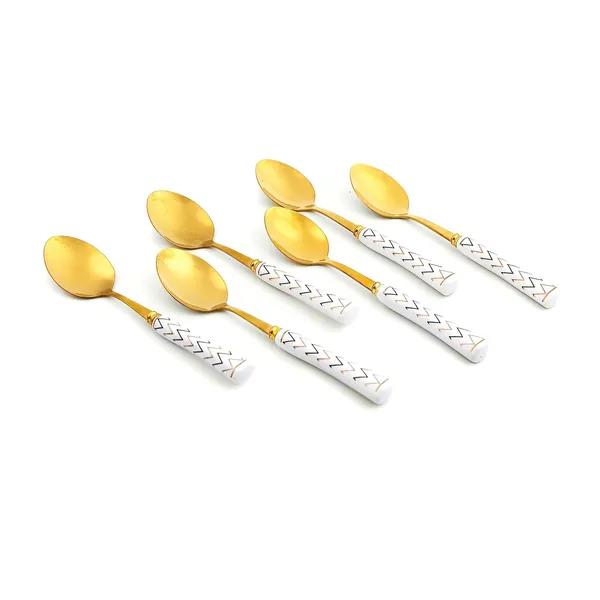 Set_Of_6_Chevron_Golden_Stainless_Steel_Small_Spoon