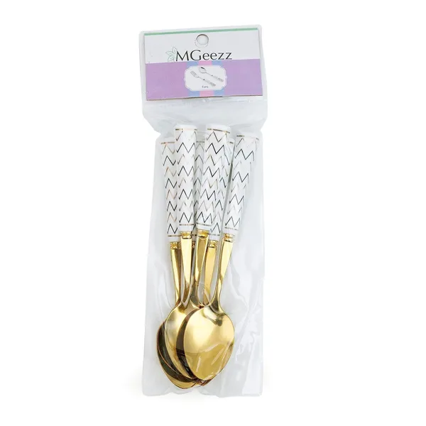 Set_Of_6_Chevron_Golden_Stainless_Steel_Small_Spoon