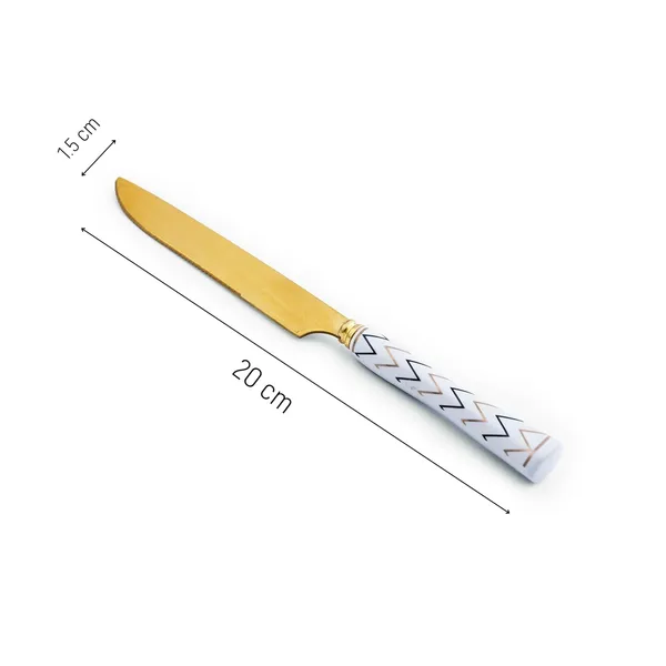 Set_Of_6_Chevron_Golden_Stainless_Steel_Big_Knife