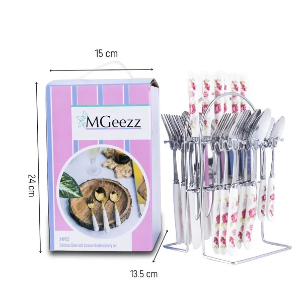 Set_Of_24_Pink_Rose_Stainless_Steel_Spoon_Fork_Set