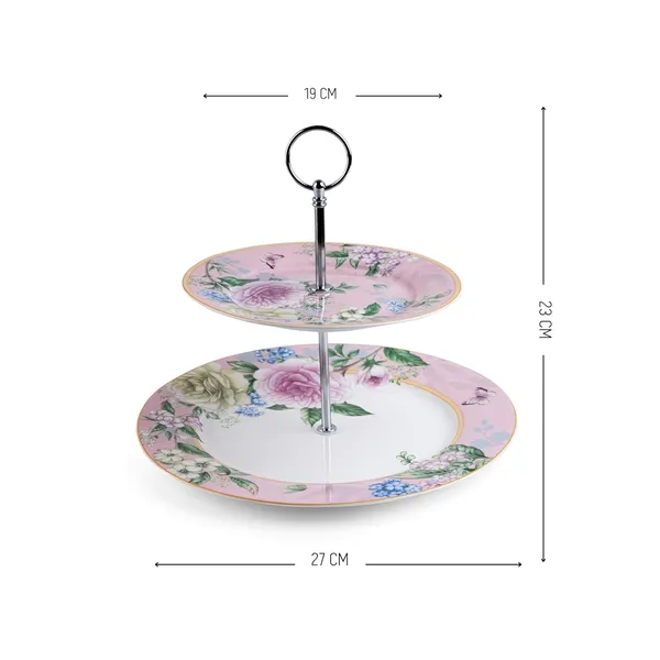 English_rose_two_tier_dessert_stand