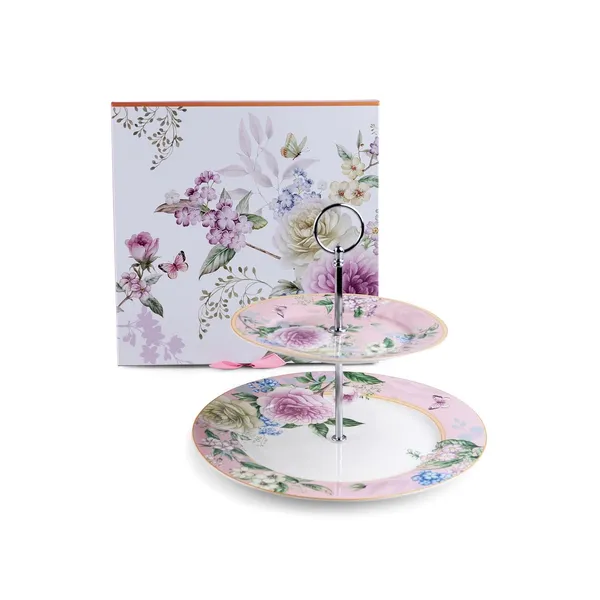 English_rose_two_tier_dessert_stand