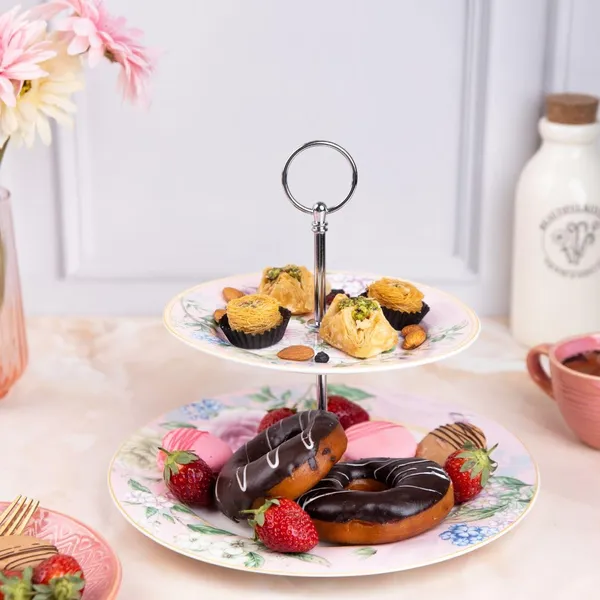 English_rose_two_tier_dessert_stand